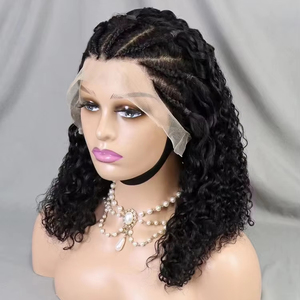 Pelucas de Cabello Humano Brasileño <span class=keywords><strong>con</strong></span> Frente de Encaje 13x4, de 10 a 16 Pulgadas, Cabello Natural sin Procesar, Estilo Rizado Jerry, Peluca de Cabello Humano <span class=keywords><strong>con</strong></span> <span class=keywords><strong>Trenzas</strong></span> - Product Image 4