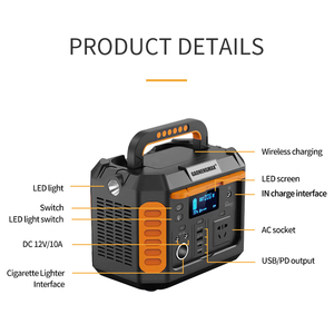 Station d'alimentation portable d'extérieur 110V 220V haute puissance, alimentation de secours 500W 1000W - Product Image 6