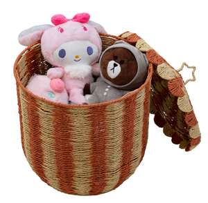 Handmade Sustainable Multifunction Paper Rope <b>Woven</b> Storage <b>Basket</b> for Home Decoration Toys Sundries for Kid - Product Image 2