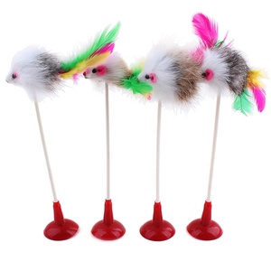 Giocattolo interattivo per <span class=keywords><strong>Mouse</strong></span> simulato per palla di piume con fondo a ventosa per gatti - Product Image 3
