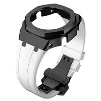 Kit de modification Ga2100 3ème génération : accessoires de remplacement, bracelet en caoutchouc or et bleu, boîtier et lunette de montre en métal (Gen 5)