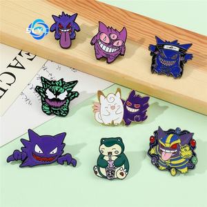 Sıcak 100 Pokemoned karikatür karakterler Metal rozetleri Modern oyma Pin broş aksesuarları toptan - Product Image 3
