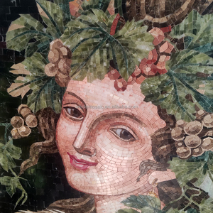 Mosaïque de <span class=keywords><strong>marbre</strong></span> de luxe encadrée, portrait botanique, fresque murale en pierre, décoration intérieure personnalisée pour les espaces hôteliers - Product Image 3