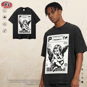DTG Print Streetwear Solid Blank <b>Tshirt</b> Plus Size Acid Wash Unisex Custom Vintage Oversized Loose 100% Cotton T-Shirt - Product Image 3