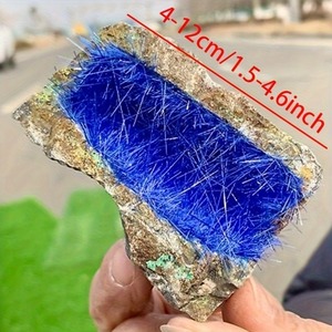 CrystalHola 50-200g Azurita Cruda, Piedra Curativa, Espécimen de Cristal, Cuarzo Azul, Minerales con Reflejos Azules Brillantes, Clúster de Espécimen Hecho a Mano - Product Image 4