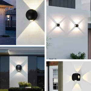 HUAYI Alto Brilho IP65 Impermeável Exterior Varanda Jardim Pátio Modern LED Wall Sconce Wall Lamp