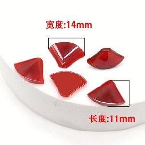 Usine prix de gros forme de jupe en agate rouge naturelle pour pendentif bricolage - Product Image 2
