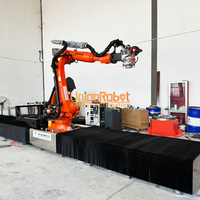 Robot de fraisage CNC KUKA KR210 de haute qualité, bras de robot de 2700 mm pour le bois et la mousse, moteur PLC, broche Hiteco d'origine italienne, protection IP67