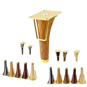 WINSTAR Nouveau Style Hotsale Pièces de Meubles Pieds de Canapé en Métal Plaqué Bois pour Base de Lit pour Salon Chambre et Bureau à Domicile - Product Image 1