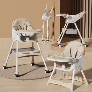 4 in 1 Deluxe High Chair for Babies & Toddlers Modern Safe & Compact Baby Highchair/Easy to Clean & Assemble Removable Tray
