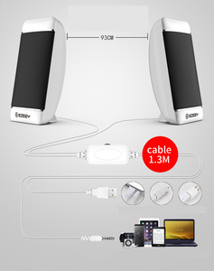 ลำโพงคอมพิวเตอร์แบบมีสาย USB เหมาะสำหรับคอมพิวเตอร์มือถือเล่นเกม<span class=keywords><strong>2</strong></span>.0ฟังเพลงได้ลำโพงคอมพิวเตอร์สองช่องทาง - Product Image 5