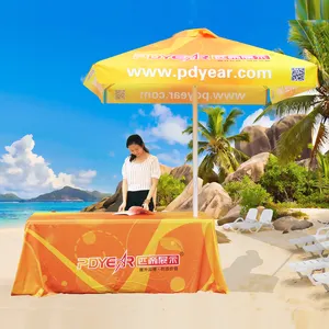 Рекламный Зонт с индивидуальным логотипом, наружный алюминиевый рекламный зонт, квадратный зонтик для рынка, зонтик для сада, пляжа, кафе