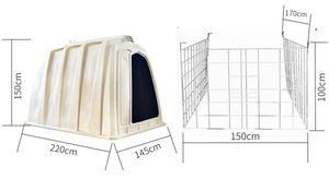 Équipement d'élevage île au veau petites vaches maison d'élevage indépendante petites vaches clôture isolation alimentation couverture de pluie - Product Image 2