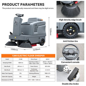 Máquina barredora <span class=keywords><strong>de</strong></span> tipo autopropulsada, barredora eléctrica <span class=keywords><strong>de</strong></span> pisos <span class=keywords><strong>para</strong></span> áreas comerciales, residenciales, escuelas y carreteras, <span class=keywords><strong>para</strong></span> hojas caídas y polvo. - Product Image 3