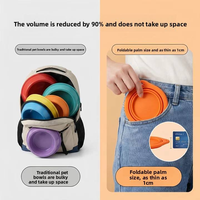 Fournitures pour animaux de compagnie, bol pliable et portable pour nourrir et abreuvoir les chiens et les chats en extérieur