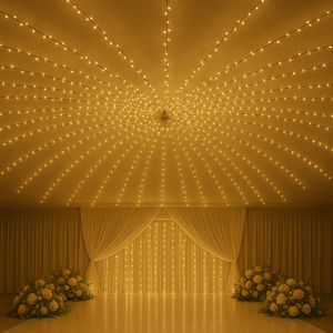 Blu ghiaccio LED <span class=keywords><strong>soffitto</strong></span> fata baldacchino per decorazione di nozze - Product Image 4