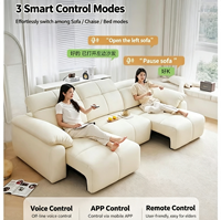 Großhandel Geteiltes Design Atmungsaktives Rindsleder Weiche Rückenlehne Couch Modernes Sofa-Set Möbel Wohnzimmer