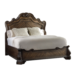 Amerikaanse Stijl Massief Eiken Hout Tweepersoonsbed 1.8M Grote Slaapkamer <span class=keywords><strong>Vintage</strong></span> Distressed Gesneden Meubels - Product Image 6