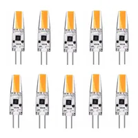 Ampoule LED G4 COB 6W/9W DC/AC 12V-220V, 10 pièces, lumières de lustre à intensité variable, remplace les ampoules halogènes en cristal