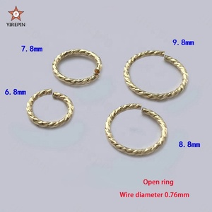 Anneaux de saut étincelants remplis d'or 14 carats de haute qualité pour accessoires de bijoux à bricoler soi-même vente en gros - Product Image 3