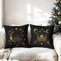 Coussins décoratifs en forme de lanterne de mosquée étoile lune islamique pour canapé et lit à la maison