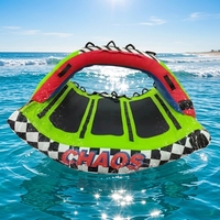 NOVA CHAOS Tube gonflable remorquable en PVC durable pour 3 personnes, max. 3 utilisateurs, capacité 100-500 kg, sports nautiques et ski nautique