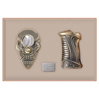 JIFENG JF-TZ005 Ensemble cadeau briquet et coupe-cigare 2-en-1 en métal, design squelette moderne haut de gamme, durable et vintage