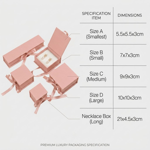 Luxury Pink <b>Jewelry</b> Gift Boxes with Gold Logo Hinged Magnetic Closure Rectangular One Size - Product Image 4