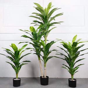 Plantes Artificielles d'<span class=keywords><strong>Intérieur</strong></span> en Plastique à Feuilles Persistantes avec Pots Arbres Artificiels faux Dracaena Fragrans - Product Image 1