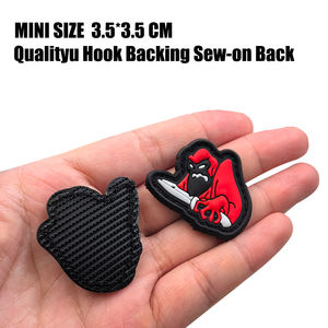 Mini tamaño pequeño PVC impermeable Animal orangután sostener cuchillo patrón <span class=keywords><strong>gorila</strong></span> parches para sombreros tácticos EDC bolsa de tela DIY coser - Product Image 2