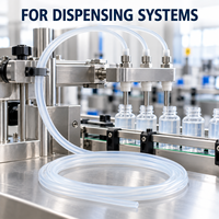 Tube en silicone translucide sur mesure, à paroi mince, flexible et creux, pour pompes péristaltiques et distribution automatique de liquides, OEM ODM
