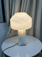 Lampe de table LED en marbre espagnol Hullxine - Design moderne pour salon, chambre, hôtel, villa, personnalisable, alimentation filaire