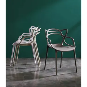 Hot Selling Leisure Outdoor Plastic Garden Chair Coloured Stackable Pp Outdoor Plastic Chair