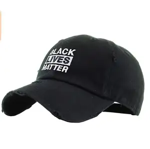 Gorra de béisbol desgastada con estampado de <span class=keywords><strong>la</strong></span> Historia Negra, gorro de béisbol desgastado Vintage con mensaje de mes, Black Power Black Lives Matter I Can't Breathe - Product Image 1