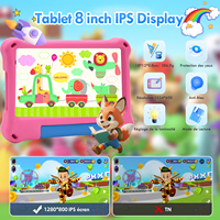 Nueva Tablet Infantil China de 8 Pulgadas con Android 12, Wi-Fi, 6GB de RAM, 256GB de ROM, Resistente al Agua, Control Parental y Sistema de Aprendizaje Curado