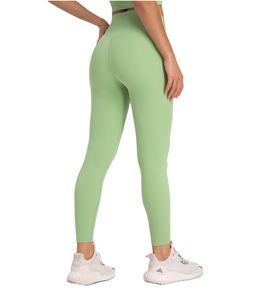 Pantalon de yoga pour femme, doux, taille haute, contrôle du ventre, dos en V, extensible dans 4 sens, collants de gymnastique, leggings d'athlétisme d'entraînement - Product Image 1