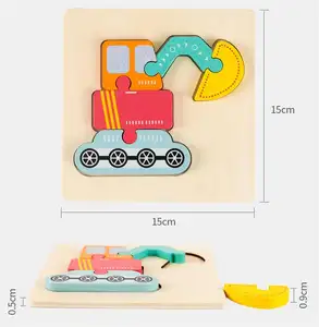 Enfants en bois Macaron coloré Animal Puzzle jouets pour enfant en bas âge Puzzle créatif éducation précoce