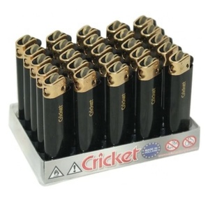 Plastic  Multi Colors Disposable & <b>Refillable</b> Modern Cricket Lighter - Product Image 1