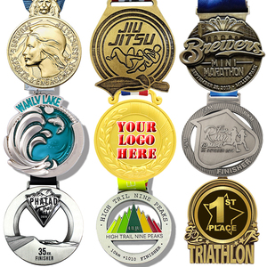 Medalla Conmemorativa Personalizada para Niños, Chapada en Oro, con Serigrafía, Esmalte, Cinta de Carreras, Natación, Metal Coreano - Product Image 3