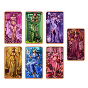 Tarjetas de Tarot de las <span class=keywords><strong>Siete</strong></span> <span class=keywords><strong>Pecados</strong></span> <span class=keywords><strong>Capitales</strong></span>, Tarjetas de Oráculo con Arte Colorido de Mujeres, Monedas de Cobre, Barra de Lingotes de 1oz con Pureza del 999 - Product Image 1
