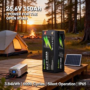 磷酸铁锂电池 25.6V 24V 150Ah 深循环电池，适用于太阳能、房车、船舶 - Product Image 2