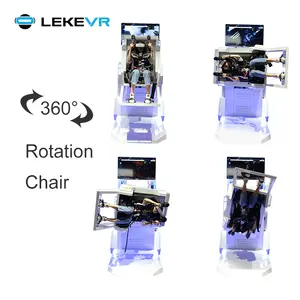 LEKE VR ผลิตภัณฑ์สวนสนุก VR รถไฟเหาะ 9D เกม 360 องศา VR เครื่องจําลองภาพยนตร์เที่ยวบิน