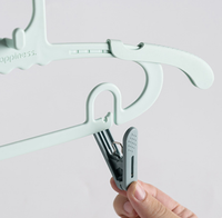 Cintres multifonctions rétractables en plastique PP Lavinia avec crochets pour bébés et enfants, pour le rangement à la maison et dans la chambre