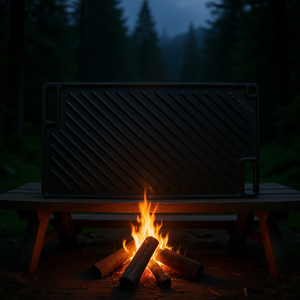 Plancha de hierro fundido WeWor de 17 pulgadas, reversible y rectangular, para acampar y cocinar al aire libre. - Product Image 2