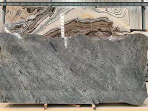 หินลาวาสีเงินท้องฟ้าสีฟ้าธรรมชาติ กาแล็กซี่หินสีเทา แอตแลนติกสีเทาควอตซ์แผ่นพื้นกระเบื้องโซโฮ สีเทาควอตซ์ผู้จัดจําหน่ายในจีน - Product Image 4