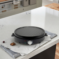 KINBO CE LPG Crêpière Électrique 500W Filaire en Aluminium avec Revêtement Antiadhésif, Température Réglable, Haute Efficacité, Facile à Utiliser