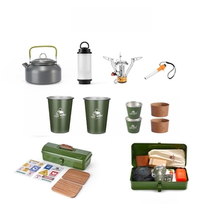 Boîte à outils portable en acier pour <span class=keywords><strong>camping</strong></span> en plein air, organisateur d'accessoires en métal avec poignée de transport et <span class=keywords><strong>loquet</strong></span> pour le <span class=keywords><strong>camping</strong></span> - Product Image 5