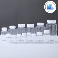 Bouteille en PET de 150 ml en gros avec couvercle, bouteille en plastique transparente de qualité alimentaire pour capsules, pilules, médicaments, bouteille en plastique de plusieurs tailles