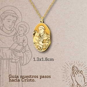 Saint Anthony acciaio inossidabile bella collana pendente vergine icona cattolica per gli uomini e le donne - Product Image 4