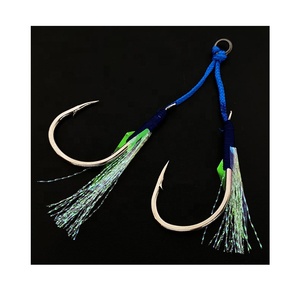 18 #-24 # Leurre Fibre Lumière Double Aide Crochets Pêche En Mer Jig Barbelé Brochet Crochets En Acier Inoxydable Argent Matel Océan Double Crochet - Product Image 6